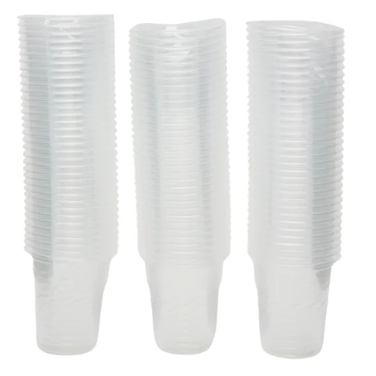 Shaffof plastik stakanlar to'plami, 200 ml, 1000 dona, ofis va tadbirlar uchu