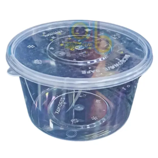 Zeromax 450 ml plastik oziq-ovqat konteyneri, mikroto'lqinli pechga mos, 300 dona
